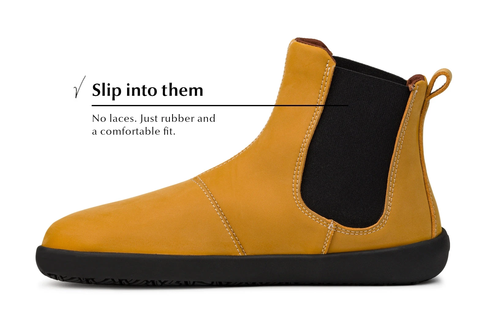 Ботинки Ahinsa Chelsea 2.0 Barefoot — горчичный, фото 6