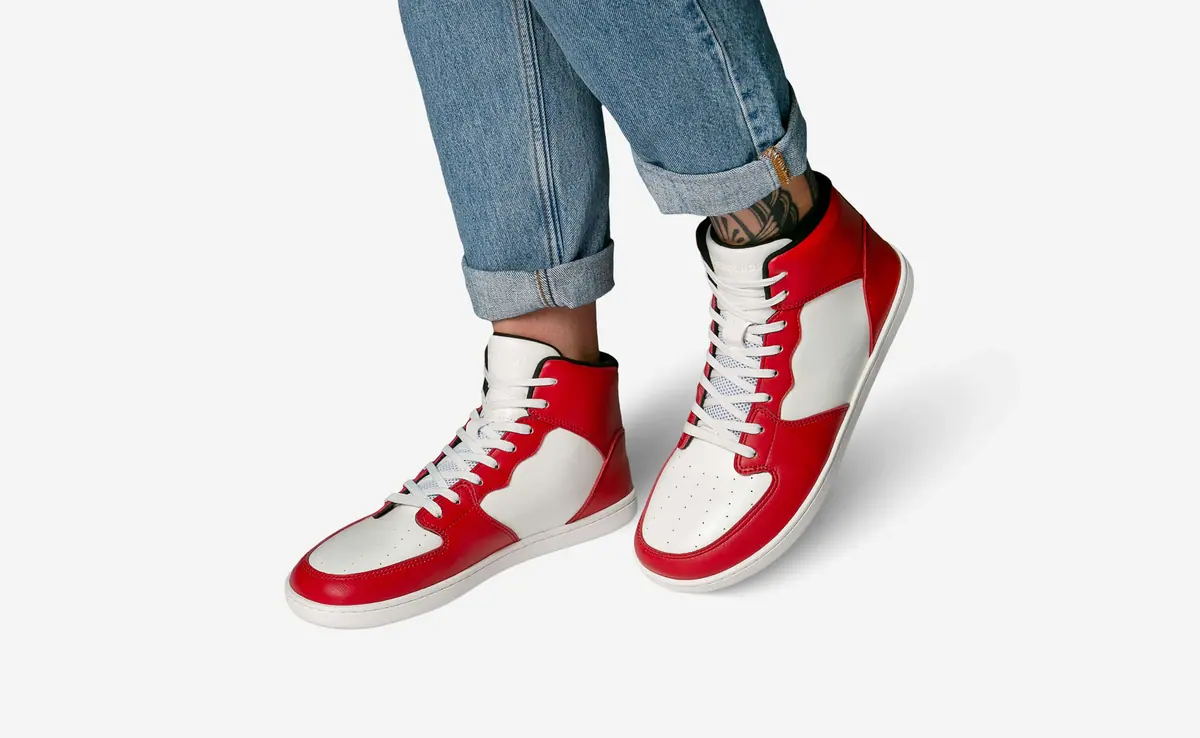 Босоногие кроссовки Feelgrounds Courtside Mid — ретро-красный, фото 5
